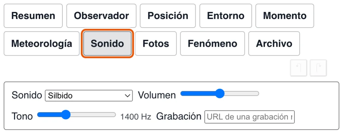 Sonido: lo que se oyó, si algo.