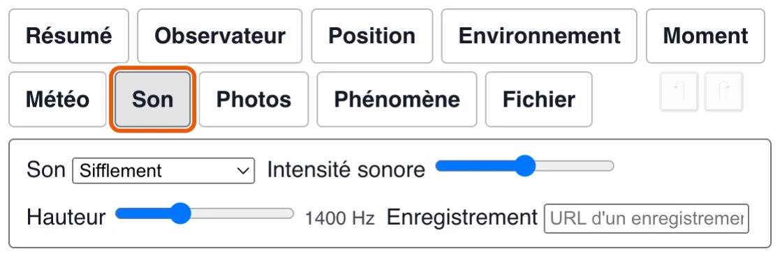 Son : ce qui a été entendu, le cas échéant.