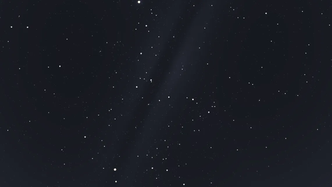 The Milky Way and its glow, computed rather than painted.